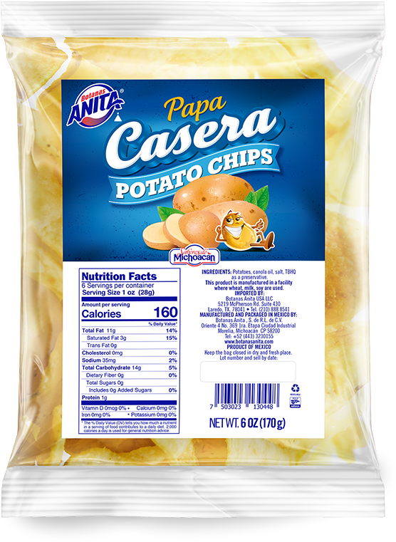Papas Fritas - Botanas Anita (800x800), Png Download