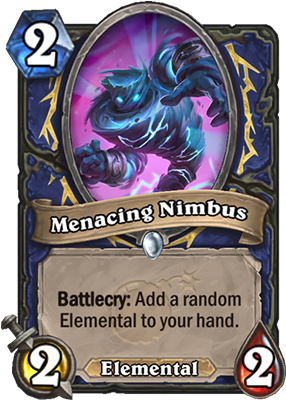 Menacing Nimbus Card - Menacing Nimbus Hearthstone (300x429), Png Download