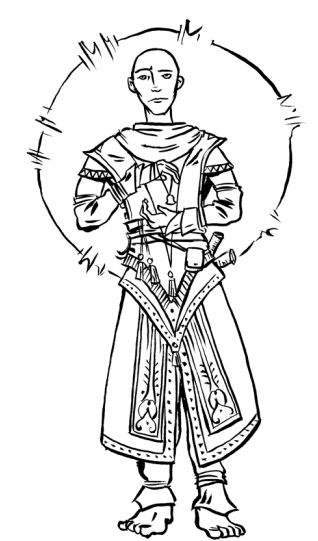 Clerics Are Spiritual Spellcasters Who Have A Connection - Cleric Drawing (325x569), Png Download