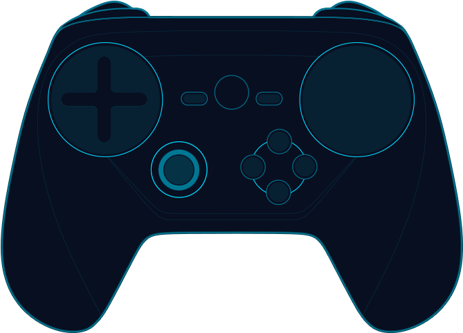 Ashecitism - Game Controller (1800x878), Png Download