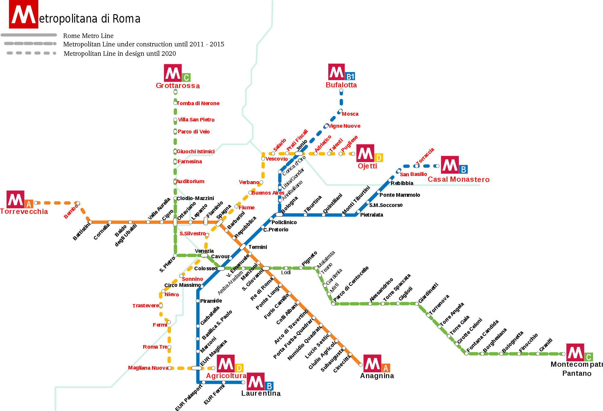 Metro Map Of Rome Full Resolution - Metro Roma (2000x1364), Png Download