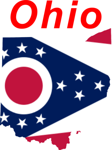 State Shape State Flag - Ohio State Flag (360x480), Png Download