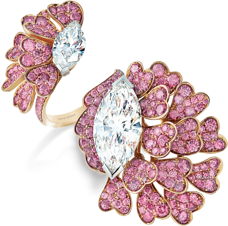 11 01 1830 Pink And White Diamond Ring 2 Copy - Pink And White Diamond Ring (1500x1501), Png Download