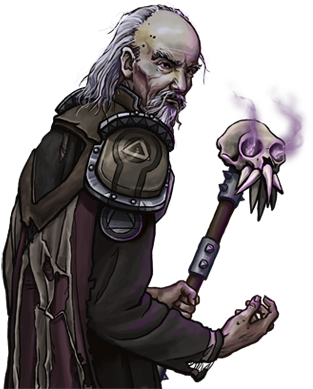 Dnd Human Necromancer (400x400), Png Download