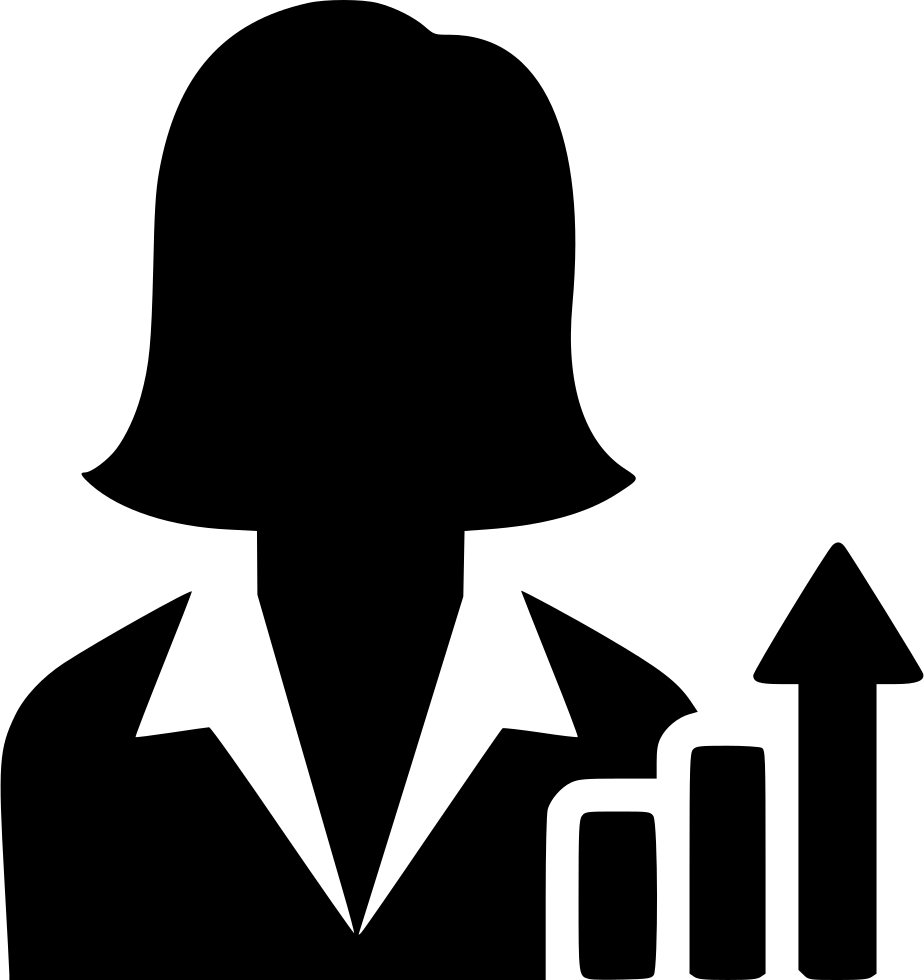 Woman Increase Statistics Increase Growth Arrow Comments - Presentation Woman Png Icon (924x980), Png Download