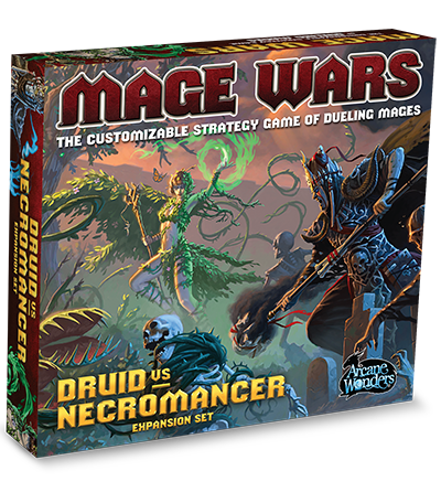 The Druid And Necromancer Enter The Arena - Mage Wars Druid Vs Necromancer (400x456), Png Download