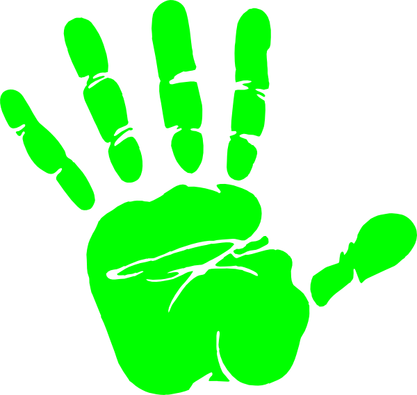 How To Set Use Hand Print Clipart - Transparent Clip Art Hand (600x569), Png Download