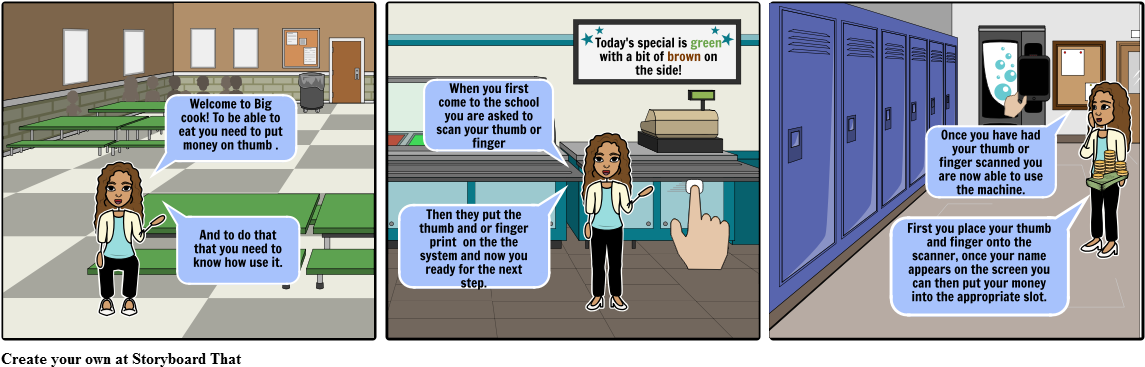 How To Use The Thumb Scanner Machine Thingy - Cartoon (1164x385), Png Download