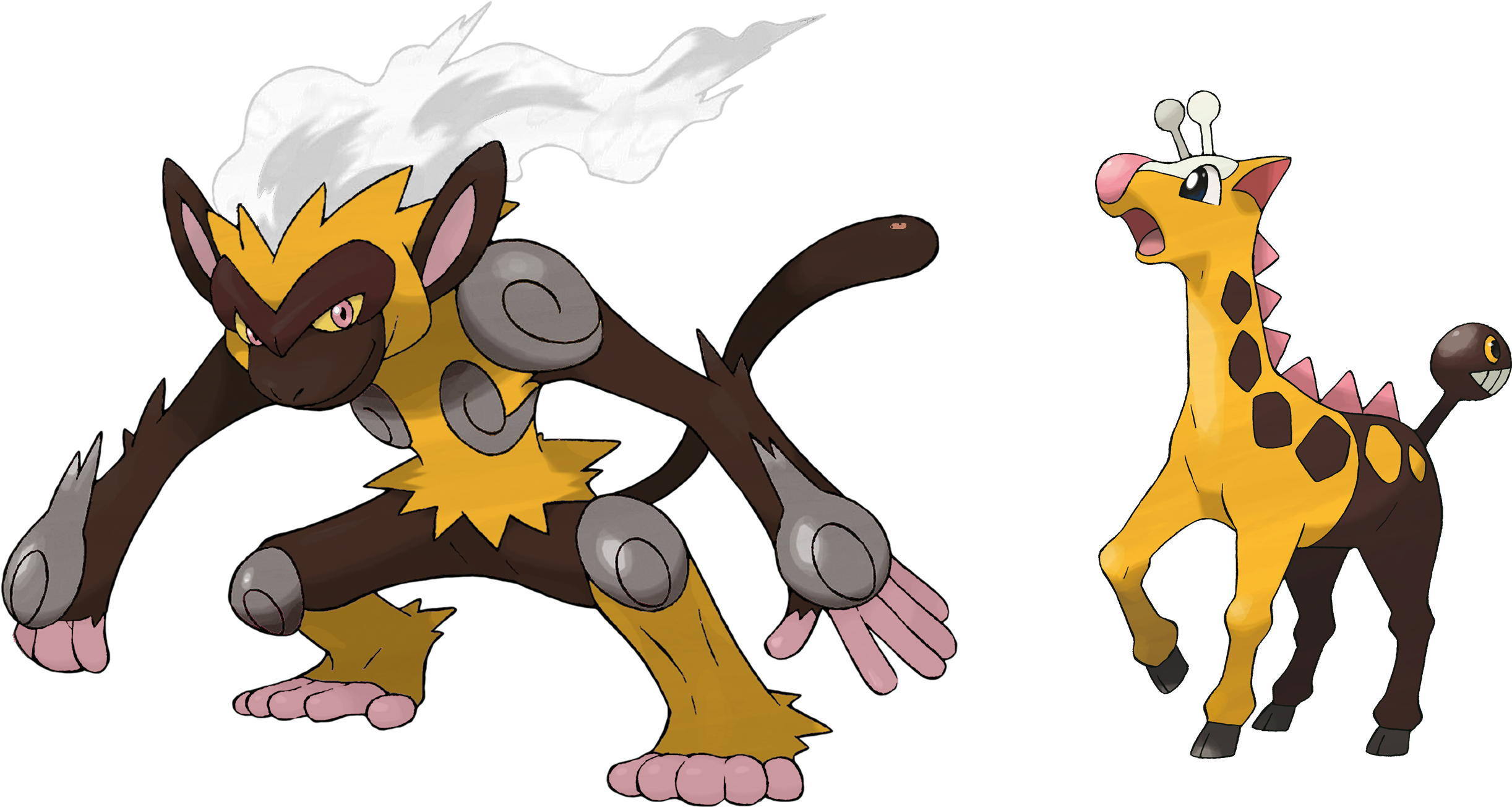 View Infernape , - Pokemon Girafarig (2602x1341), Png Download