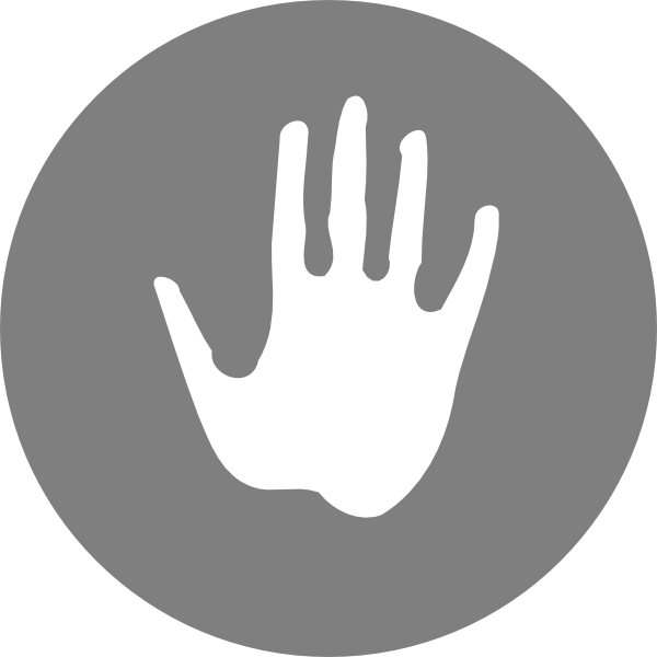 How To Set Use Gray Hand Print Clipart - Vine Logo Gray (600x600), Png Download