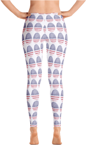 All Over Leggings American Thumb Print - Imagineavalon Christmas Leggings, Christmas Clothing, (600x600), Png Download