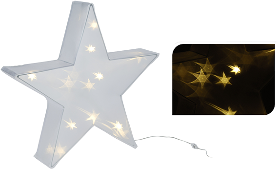 Estrella 20 Leds Mad 19,99€ 13,99€ - Stern Mit 20 Led Lichtern 45cm (600x600), Png Download
