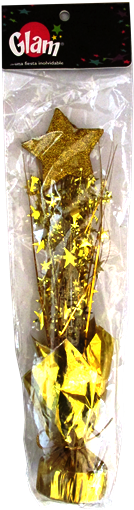 Centro Mesa Estrella Dorada X1 Glam - Table (400x533), Png Download