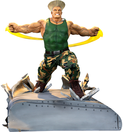 59" Street Fighter Diorama Guile - Guile (480x514), Png Download