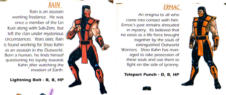 N64 Mk Trilogy Manual Misprint - Ermac Mortal Kombat (754x334), Png Download