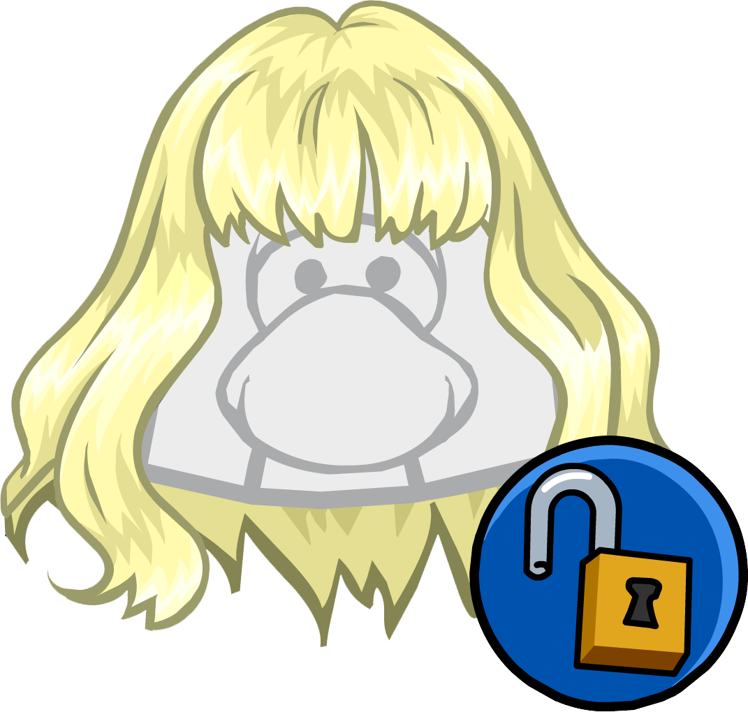 The Glimmer - Girl Hair Club Penguin (1071x1020), Png Download