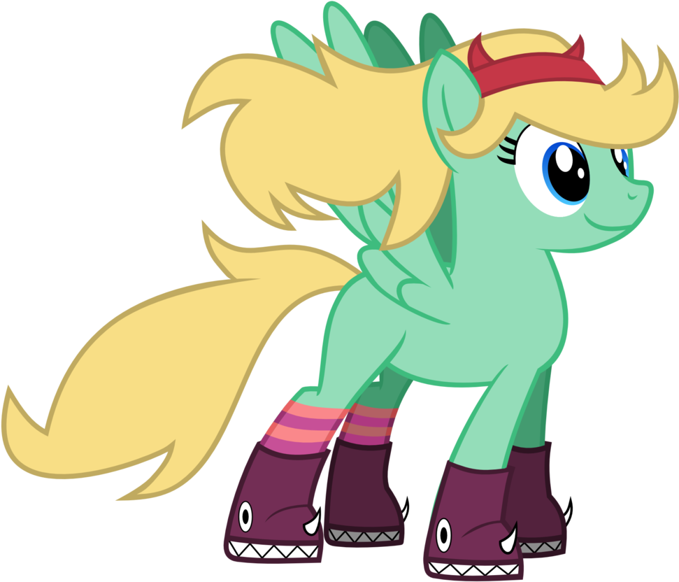 Tizerfiction, Clothes, Pegasus, Ponified, Pony, Safe, - Star Butterfly My Little Pony (1024x1024), Png Download