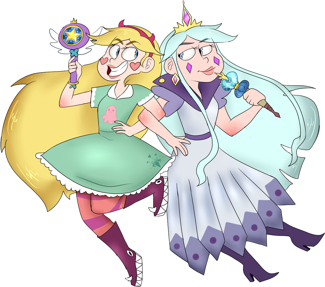 “star Butterfly And Her Mother Moon Butterfly - Moon Butterfly Mother (1280x1272), Png Download