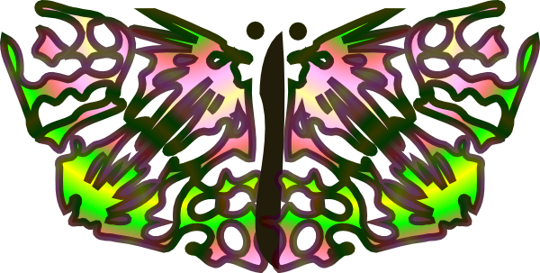 Butterfly From Star Svg Clip Arts 600 X 303 Px (600x303), Png Download