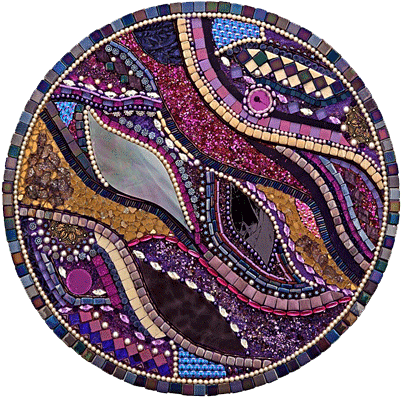 Purple Circle New 400px White - Circle Mosaics (415x410), Png Download
