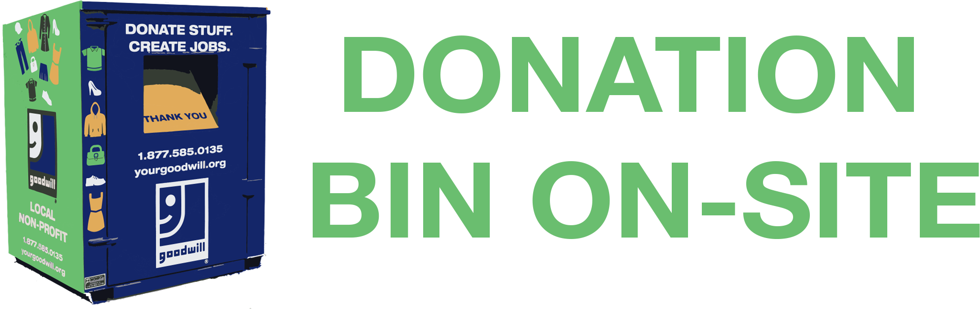 This Location Has A Drop-off Donation Bin On Site - Computer Works (2169x646), Png Download