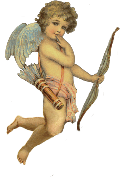 Cherub Angel Vintage - Cupid Cherub (673x900), Png Download
