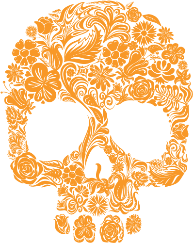 Existe Una Celebración Similar Conocida Como Dia Dos - Flores Dia De Muertos Png (454x567), Png Download