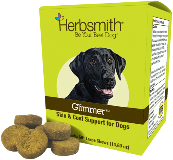 Skin & Coat - Herbsmith Glimmer Skin & Coat Support Soft Chews (600x586), Png Download