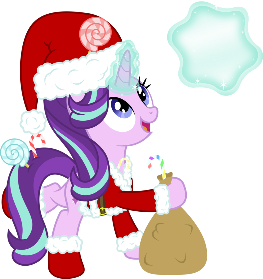 Graphic Transparent Santa Claus Glimmer By - 2017 Merry Christmas Starlight Glimmer (869x920), Png Download