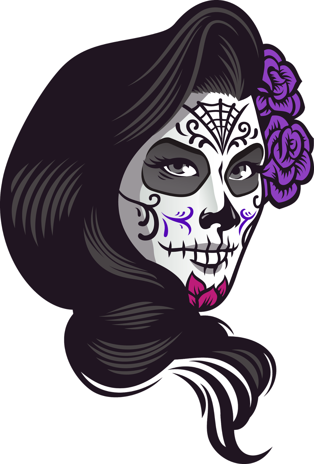 Es Una Catrina Para Tus Diseños En Los Días De Los - Dia De Los Muertos Catrina Png (1084x1600), Png Download