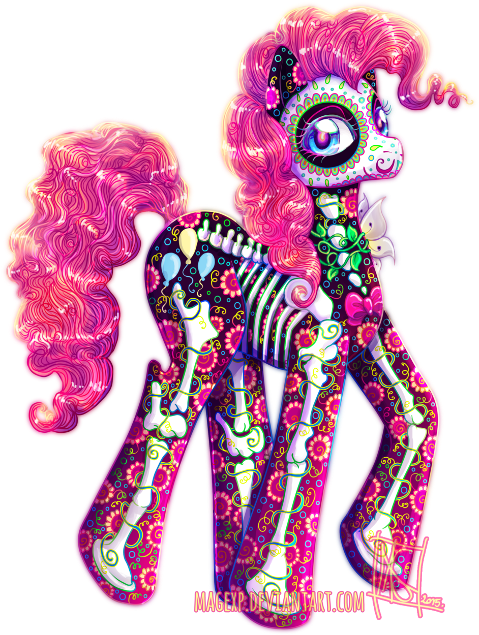 Magexp, Dia De Los Muertos, Pinkie Pie, Safe, Skeleton, - Dia De Muertos Pie (1024x1308), Png Download