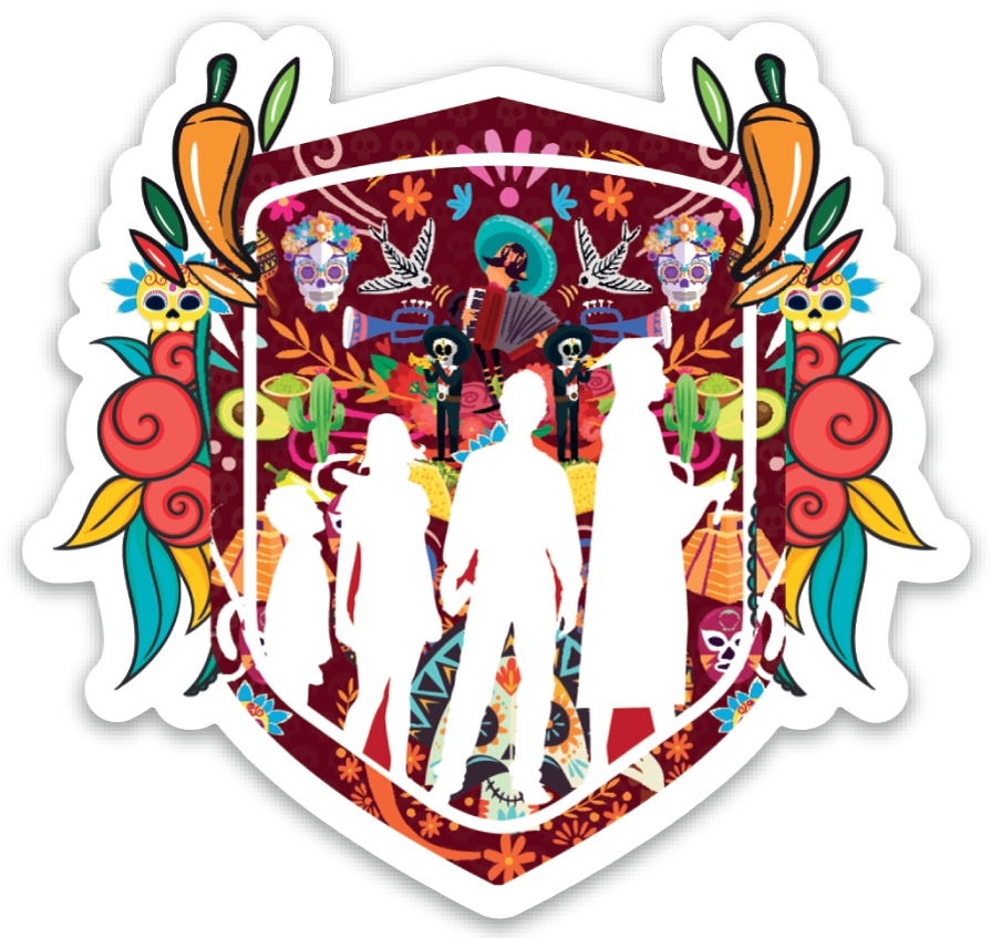 "the Yeko" Lia Día De Los Muertos Sticker (895x847), Png Download