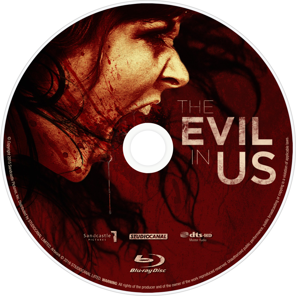 The Evil In Us Bluray Disc Image - Evil In Us (blu-ray) (1000x1000), Png Download