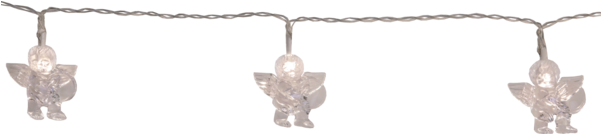 Light Chain Cherub - 10-bulb Led String Lights Angels (600x600), Png Download