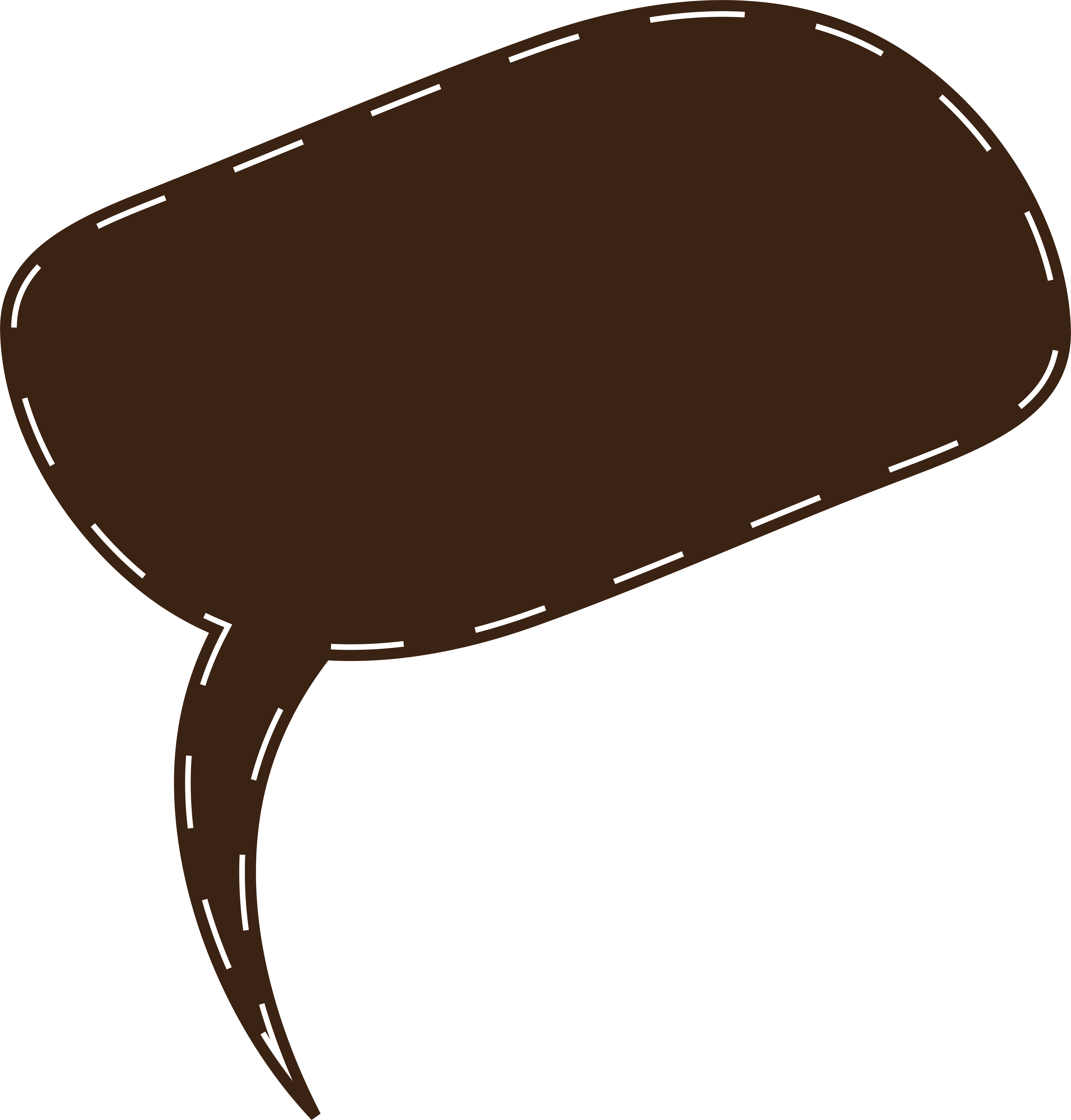 Media Militia Thought And Speech Bubbles-033 - Speech Bubble Brown Png (4001x4182), Png Download