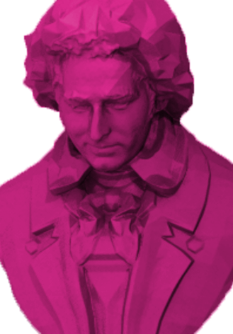 Webstore Beethoven Pink - 3d Printing (329x472), Png Download