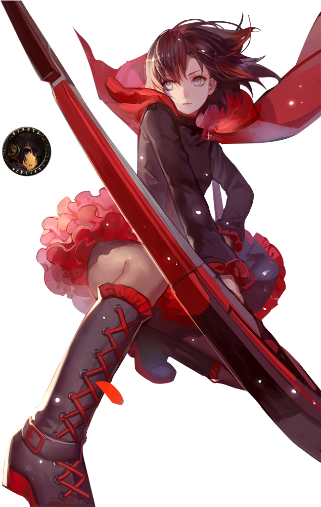 Weiss Schnee Blake Belladonna Anime - Ruby Rose Anime Rwby (707x1000), Png Download
