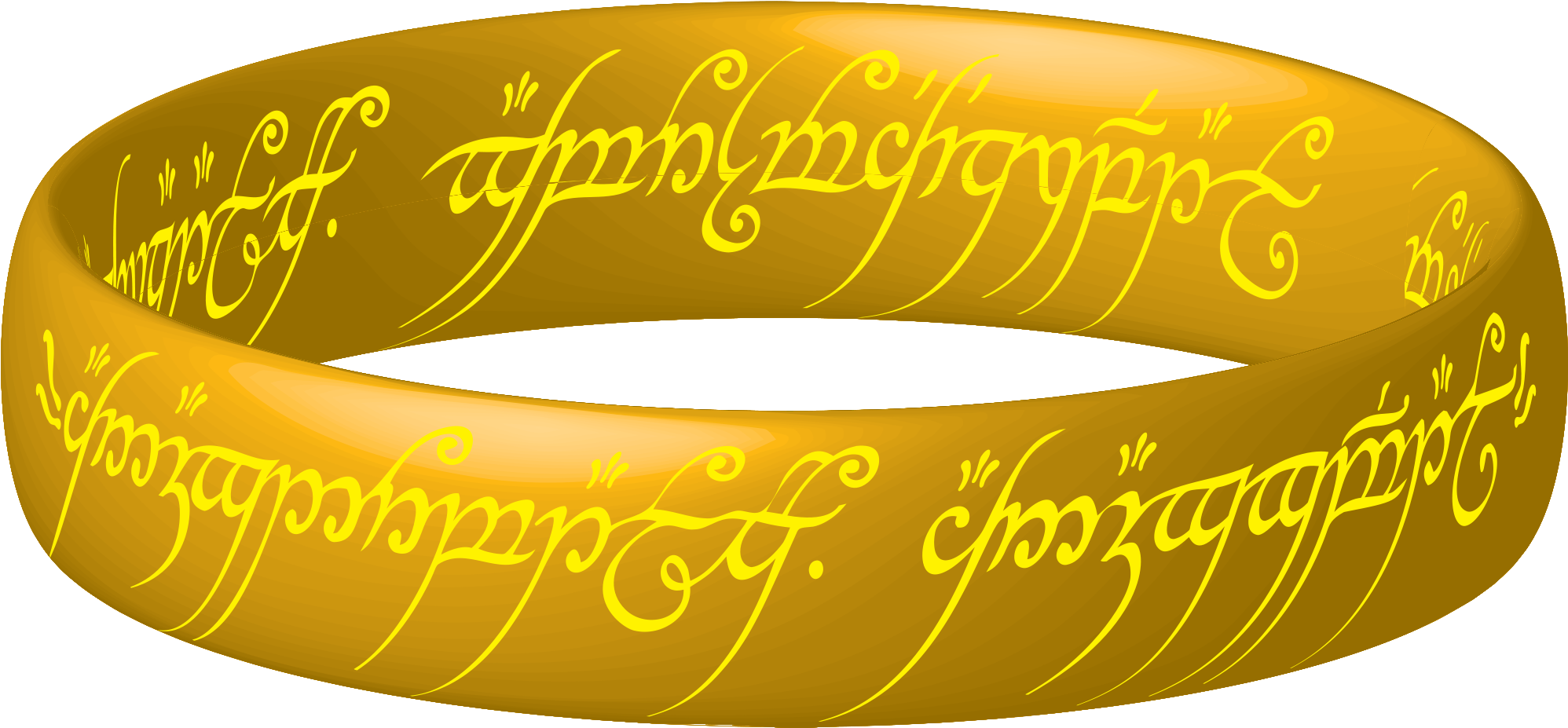 Open - Lord Of The Ring Svg (2000x934), Png Download