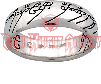 Color Scripted One Ring In Silver - "color Scripted One Ring In Silver" (406x406), Png Download