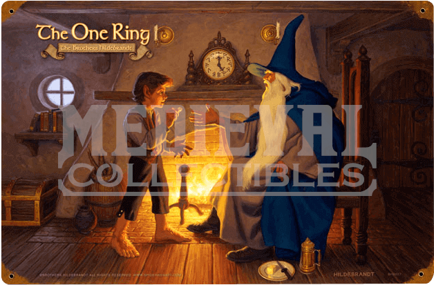 The One Ring Lotr Vintage Metal Sign - Inside Tolkien's The Fellowship Of The Ring (dvd, 2003) (650x650), Png Download