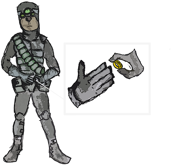 Sam Fisher The One Ring - Cartoon (630x614), Png Download