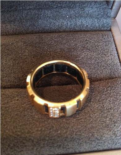Chaumet Diamonds And 18k Yellow Gold Class One Ring - Colored Gold (500x500), Png Download