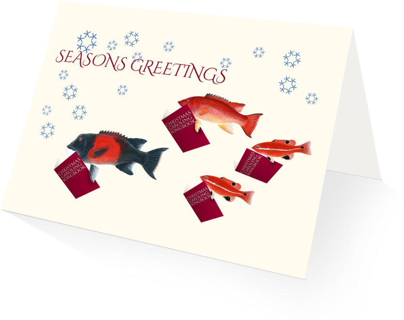 School Of Carolers Holiday Card - Graphic Design (1024x825), Png Download