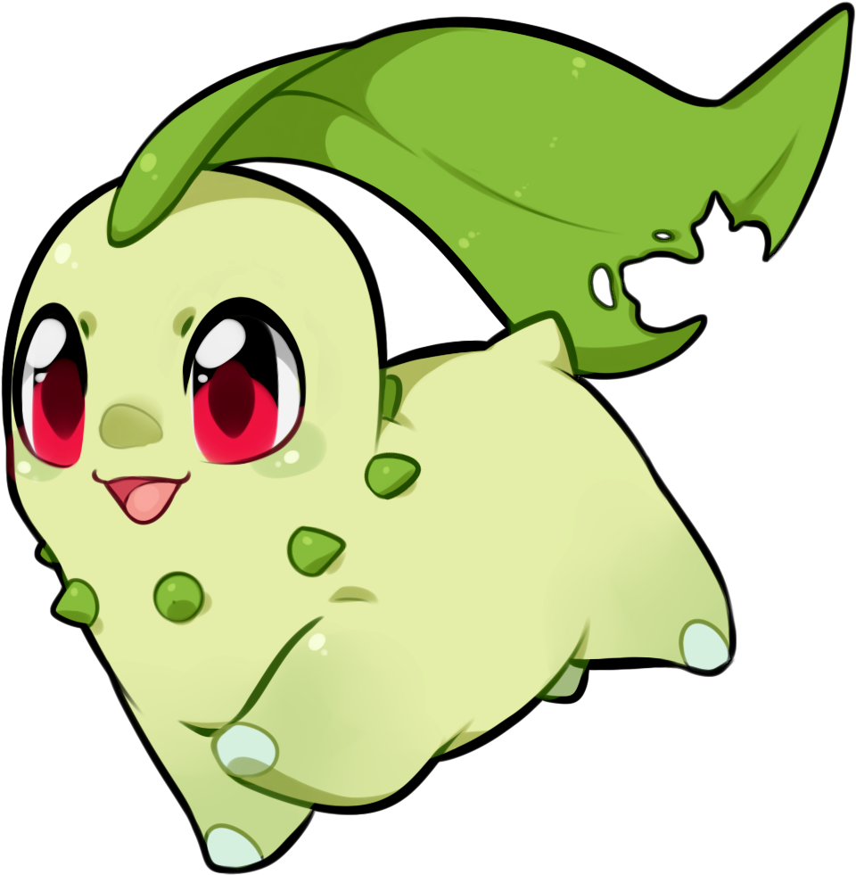 Chikorita - All Grass Type Pokemon Starters (1000x1000), Png Download
