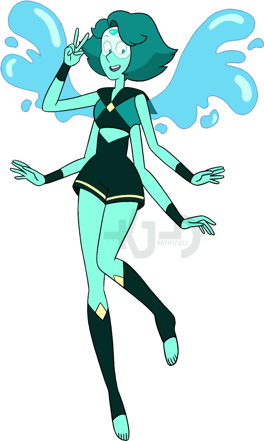 Turquoise - Turquoise Gem Fanart Steven Universe (1080x1920), Png Download