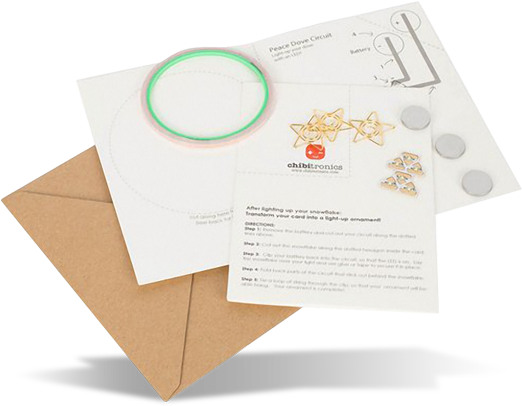 Crowd Supply Circuit Stickers Holiday Greeting Card - Envelope (600x436), Png Download