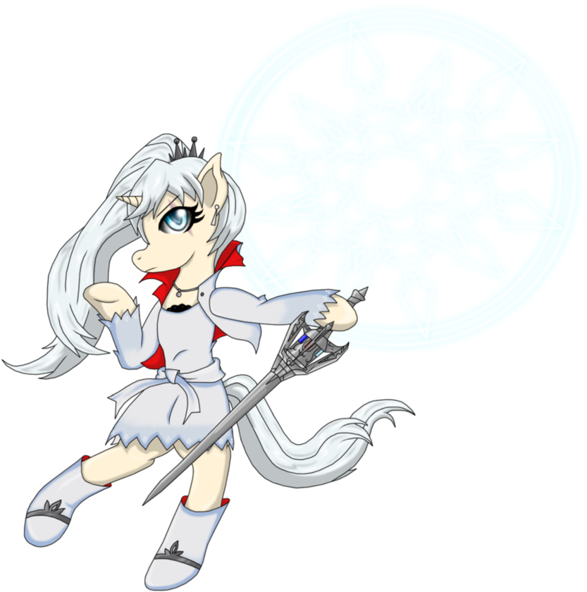 Xaidon, Myrtenaster, Ponified, Rwby, Safe, Solo, Weiss - Cartoon (911x877), Png Download