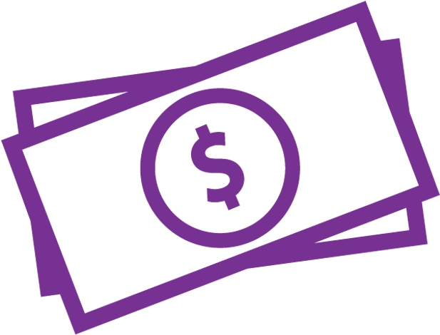 Dollar Bills Icon To Indicate How Roofscreen Products - Money Icon Blue Png (622x496), Png Download