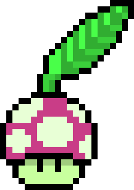 Chikorita Mushroom - Super Mario World 1 Up Mushroom (440x660), Png Download