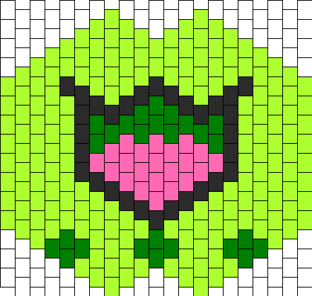 Chikorita Mask Bead Pattern - Madeon (441x418), Png Download